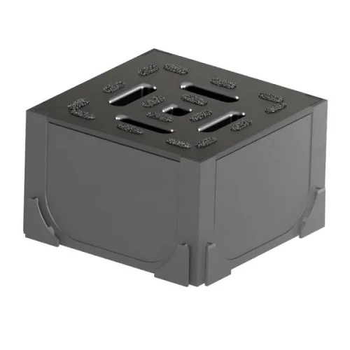 Narożnik do odwodnienia liniowego ACO Hexaline 2.0 12,5x12,5x7,8 cm Czarny