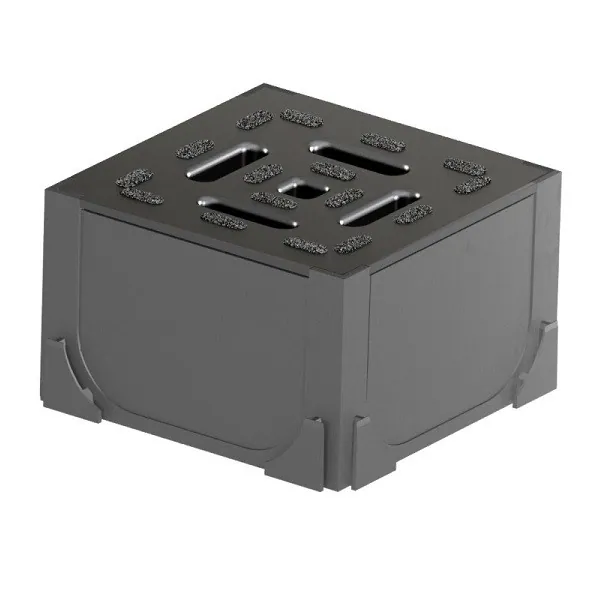 Narożnik do odwodnienia liniowego ACO Hexaline 2.0 12,5x12,5x7,8 cm Czarny