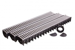 Zestaw garażowy odwodnienie liniowe ACO 4All 3 m Czarny